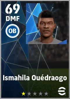 Ismahila Ouedraogo eFootball 2026 player card — 69 OVR DMF