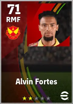 Alvin Fortes eFootball 2026 player card — 71 OVR RMF