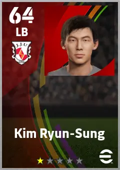 Kim Ryun-Sung eFootball 2026 player card — 64 OVR LB
