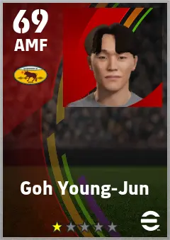 Goh Young-Jun eFootball 2026 player card — 69 OVR AMF