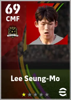 Lee Seung-Mo eFootball 2026 player card — 69 OVR CMF