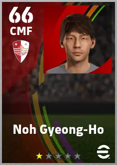 Noh Gyeong-Ho eFootball 2026 player card — 66 OVR CMF