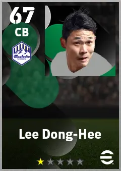 Lee Dong-Hee eFootball 2026 player card — 67 OVR CB