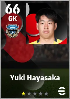 Yuki Hayasaka eFootball 2026 player card — 66 OVR GK