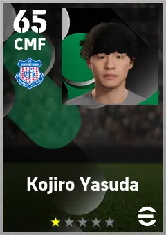 Kojiro Yasuda eFootball 2026 player card — 65 OVR CMF