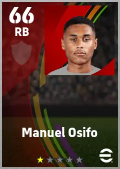 Manuel Osifo eFootball 2026 player card — 66 OVR RB