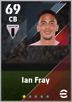 Ian Fray eFootball 2026 player card — 69 OVR CB