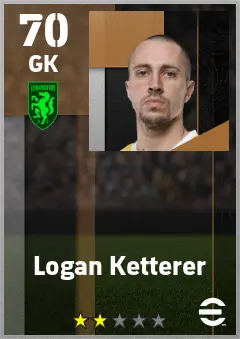 Logan Ketterer eFootball 2026 player card — 70 OVR GK