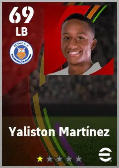 Yaliston Martinez eFootball 2026 player card — 69 OVR LB
