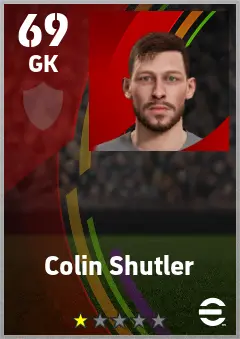Colin Shutler eFootball 2026 player card — 69 OVR GK