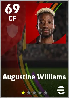 Augustine Williams eFootball 2026 player card — 69 OVR CF