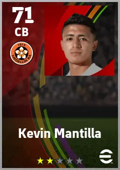 Kevin Mantilla eFootball 2026 player card — 71 OVR CB