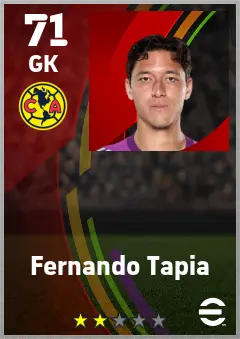 Fernando Tapia eFootball 2026 player card — 71 OVR GK