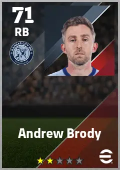 Andrew Brody eFootball 2026 player card — 71 OVR RB
