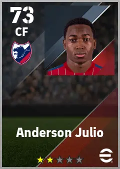 Anderson Julio eFootball 2026 player card — 73 OVR CF