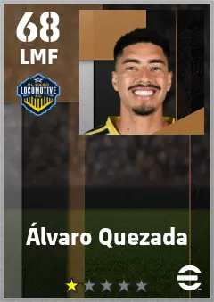 Alvaro Quezada eFootball 2026 player card — 68 OVR LMF