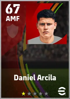Daniel Arcila eFootball 2026 player card — 67 OVR AMF