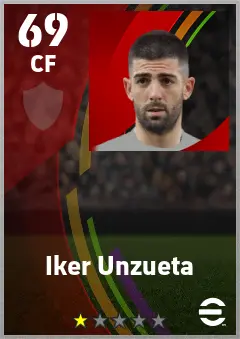 Iker Unzueta eFootball 2026 player card — 69 OVR CF