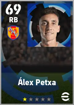 Alex Petxa eFootball 2026 player card — 69 OVR RB