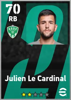Julien Le Cardinal eFootball 2026 player card — 70 OVR RB