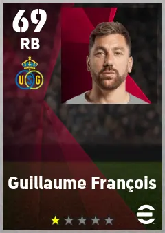 Guillaume Francois eFootball 2026 player card — 69 OVR RB