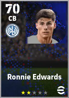 Ronnie Edwards eFootball 2026 player card — 70 OVR CB