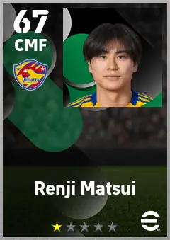 Renji Matsui eFootball 2026 player card — 67 OVR CMF