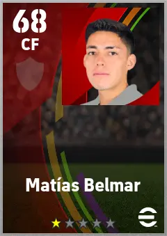 Matias Belmar eFootball 2026 player card — 68 OVR CF