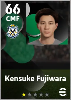 Kensuke Fujiwara eFootball 2026 player card — 66 OVR CMF