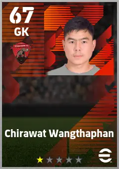 Chirawat Wangthaphan eFootball 2026 player card — 67 OVR GK