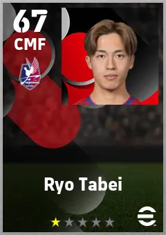 Ryo Tabei eFootball 2026 player card — 67 OVR CMF
