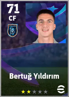 Bertug Yildirim eFootball 2026 player card — 71 OVR CF