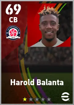 Harold Balanta eFootball 2026 player card — 69 OVR CB