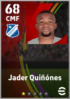 Jader Quinones eFootball 2026 player card — 68 OVR CMF