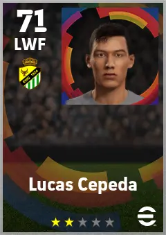 Lucas Cepeda eFootball 2026 player card — 71 OVR LWF