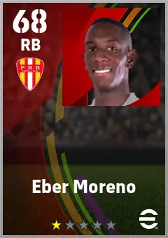Eber Moreno eFootball 2026 player card — 68 OVR RB