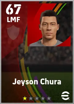 Jeyson Chura eFootball 2026 player card — 67 OVR LMF