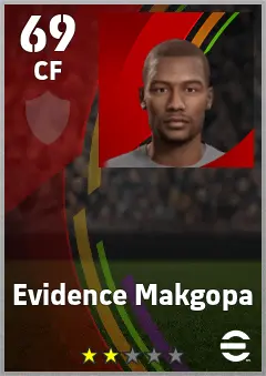 Evidence Makgopa eFootball 2026 player card — 69 OVR CF