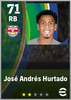 Jose Andres Hurtado eFootball 2026 player card — 71 OVR RB