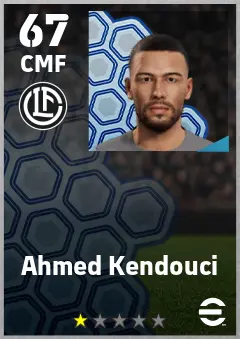 Ahmed Kendouci eFootball 2026 player card — 67 OVR CMF