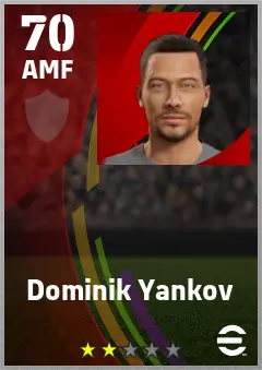 Dominik Yankov eFootball 2026 player card — 70 OVR AMF