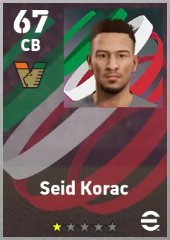Seid Korac eFootball 2026 player card — 67 OVR CB