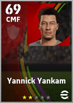 Yannick Yankam eFootball 2026 player card — 69 OVR CMF