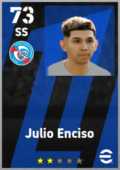 Julio Enciso eFootball 2026 player card — 73 OVR SS