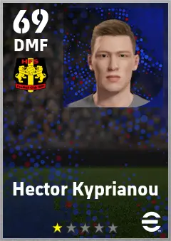 Hector Kyprianou eFootball 2026 player card — 69 OVR DMF