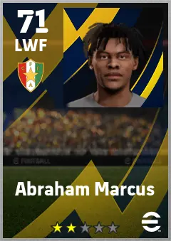 Abraham Marcus eFootball 2026 player card — 71 OVR LWF