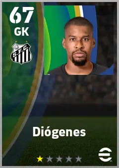Diogenes eFootball 2026 player card — 67 OVR GK