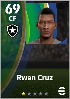 Rwan Cruz eFootball 2026 player card — 69 OVR CF