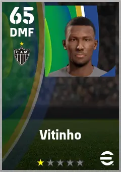 Vitinho eFootball 2026 player card — 65 OVR DMF