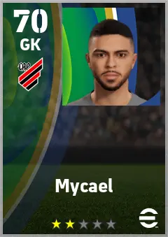 Mycael eFootball 2026 player card — 70 OVR GK